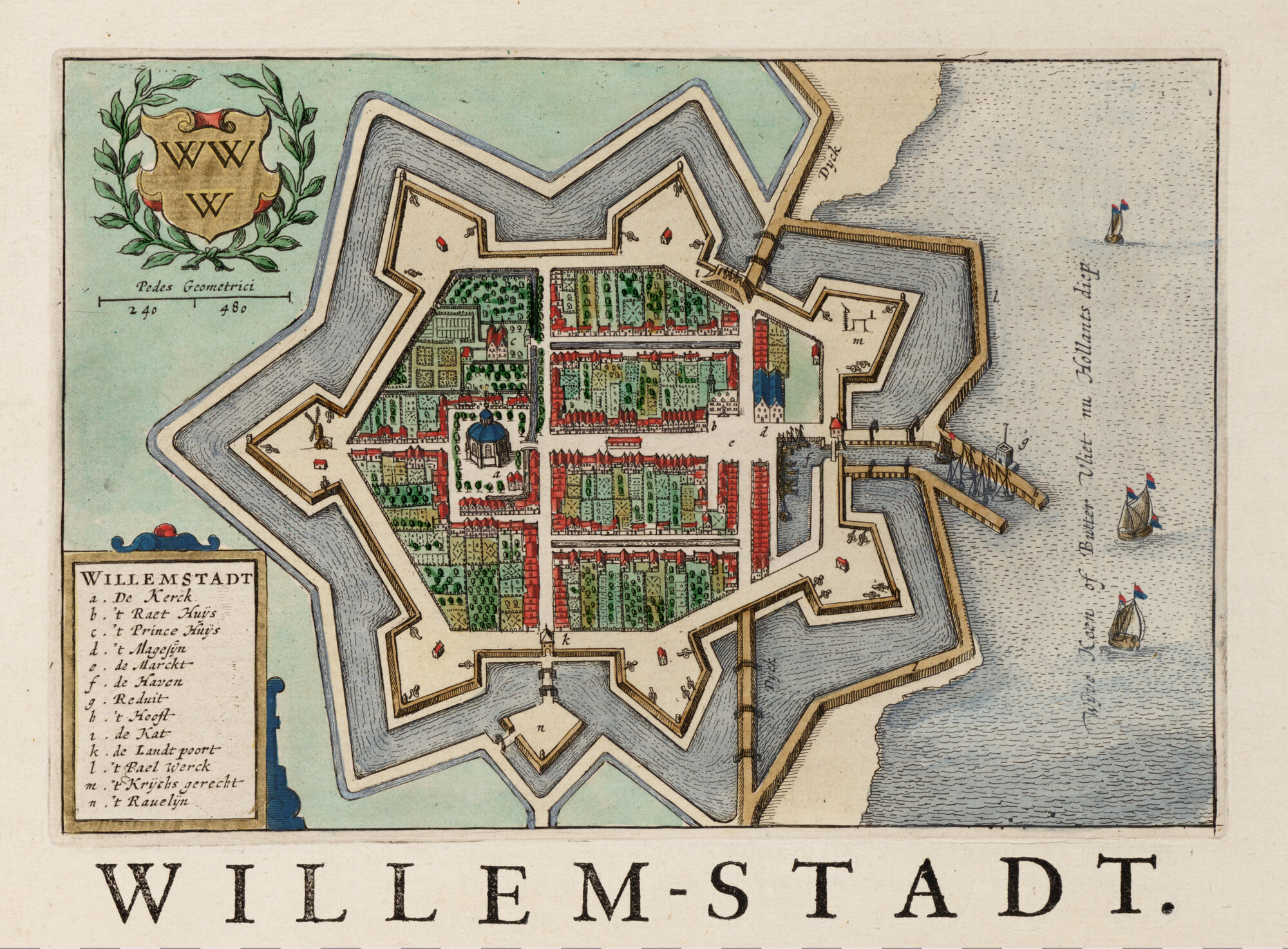 S.1034(15) [kaart 095]; Kaart van Willemstad; landkaart