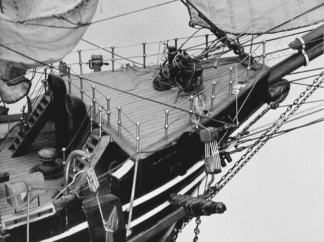 S.4763; Model van het korvet Nautilus van 7 stukken; scheepsmodel