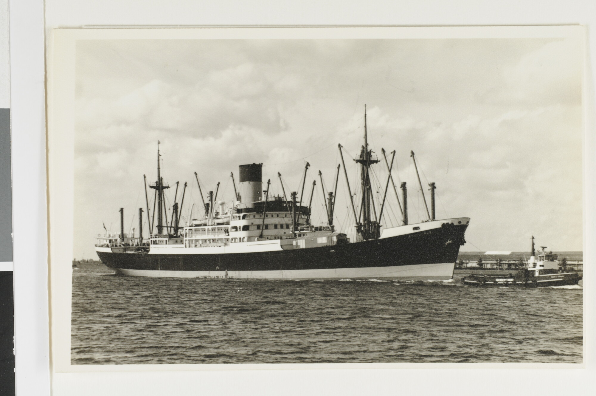 1993.0593; Het vrachtschip ms. Polydorus (ex- Alcinous) van de Nederlandsche Stoomvaart Maatschappij "Oceaan"; foto