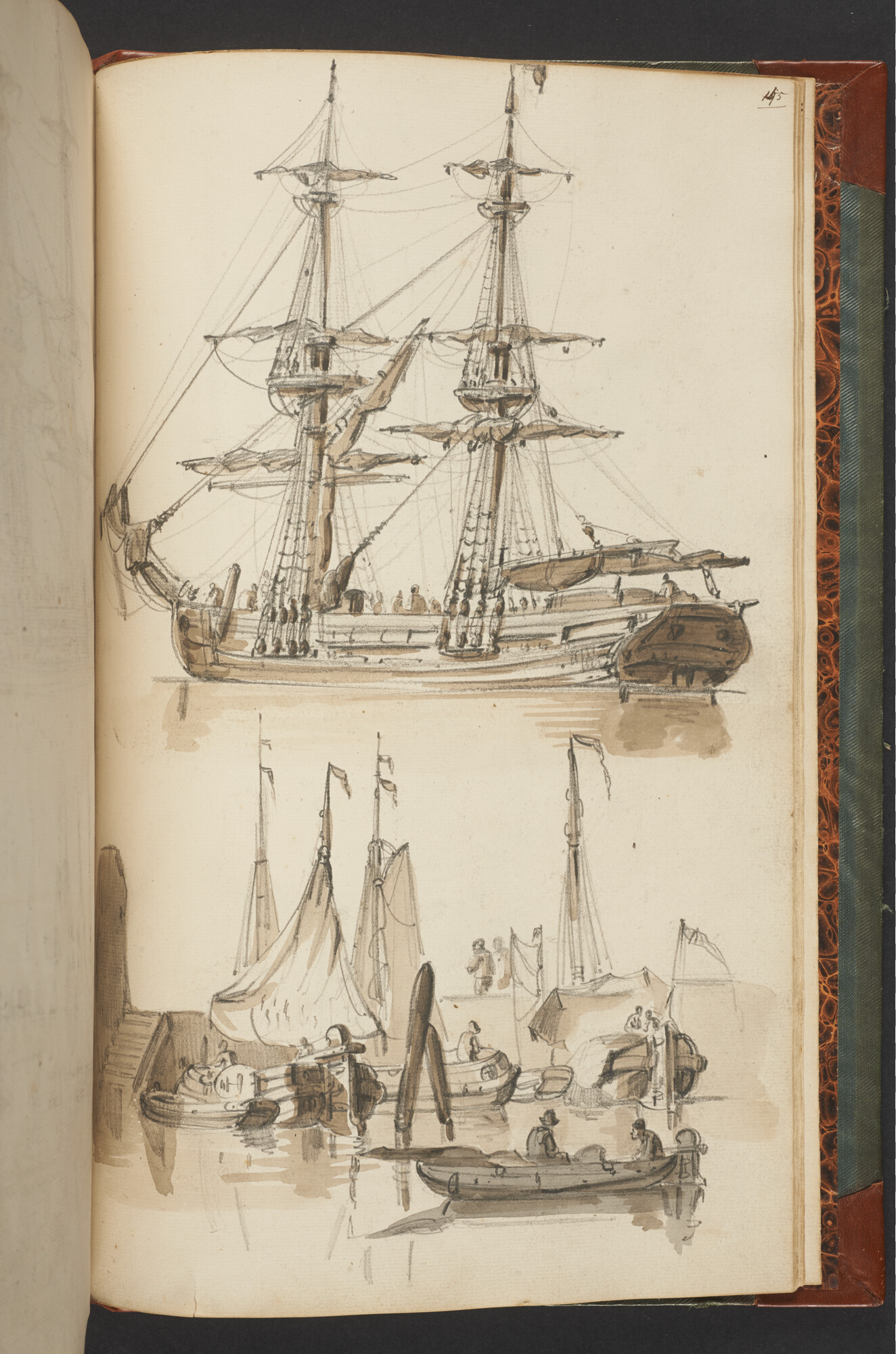 A.3222; Schetsboek met tekeningen door Albertus van Beest en Louis Meijer; schetsboek