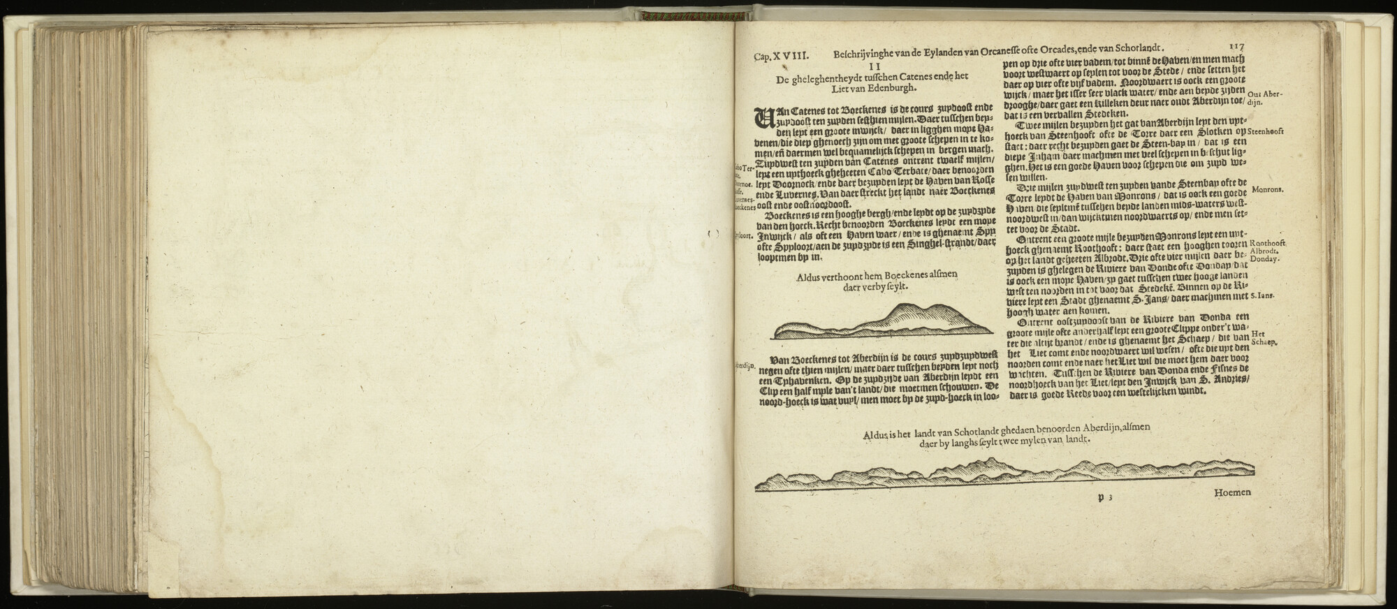 S.1496 [kaart 137]; Beschrijving en kustaanzicht van Noordoost-Schotland; kaart