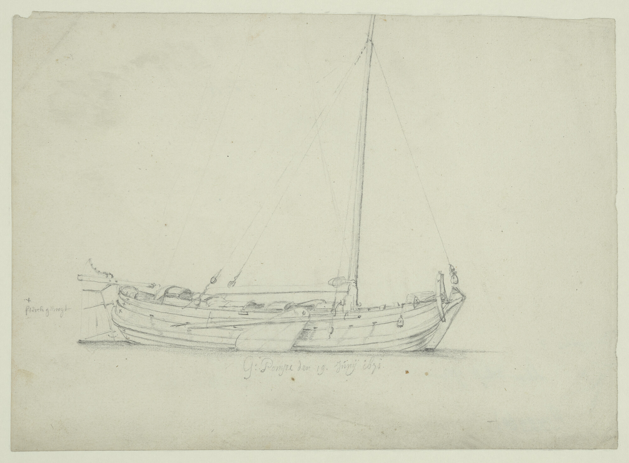 A.1494(09); Een kaagschip; tekening