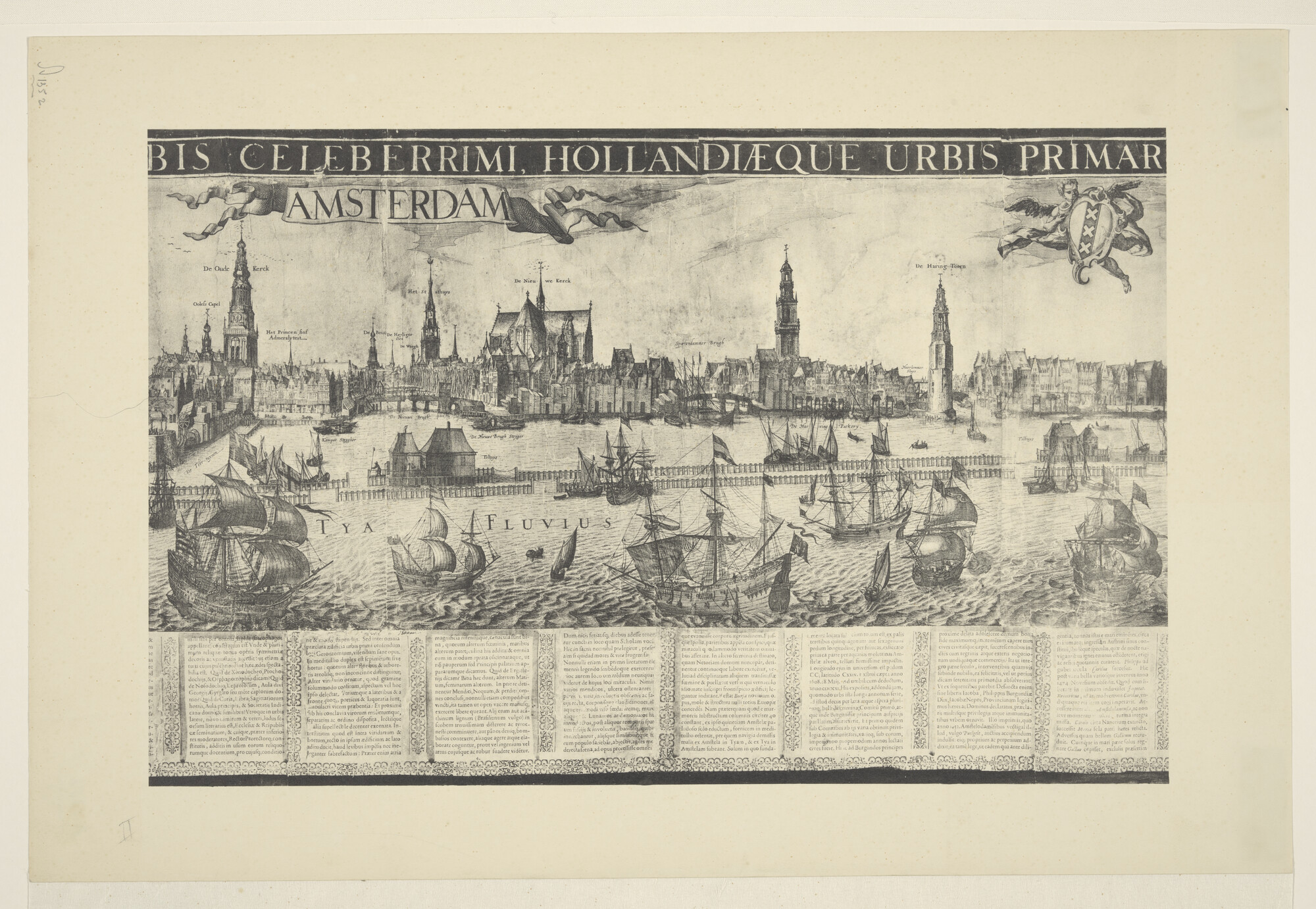 A.1352 [nr 0003]; Amsterdam van het IJ gezien; prent