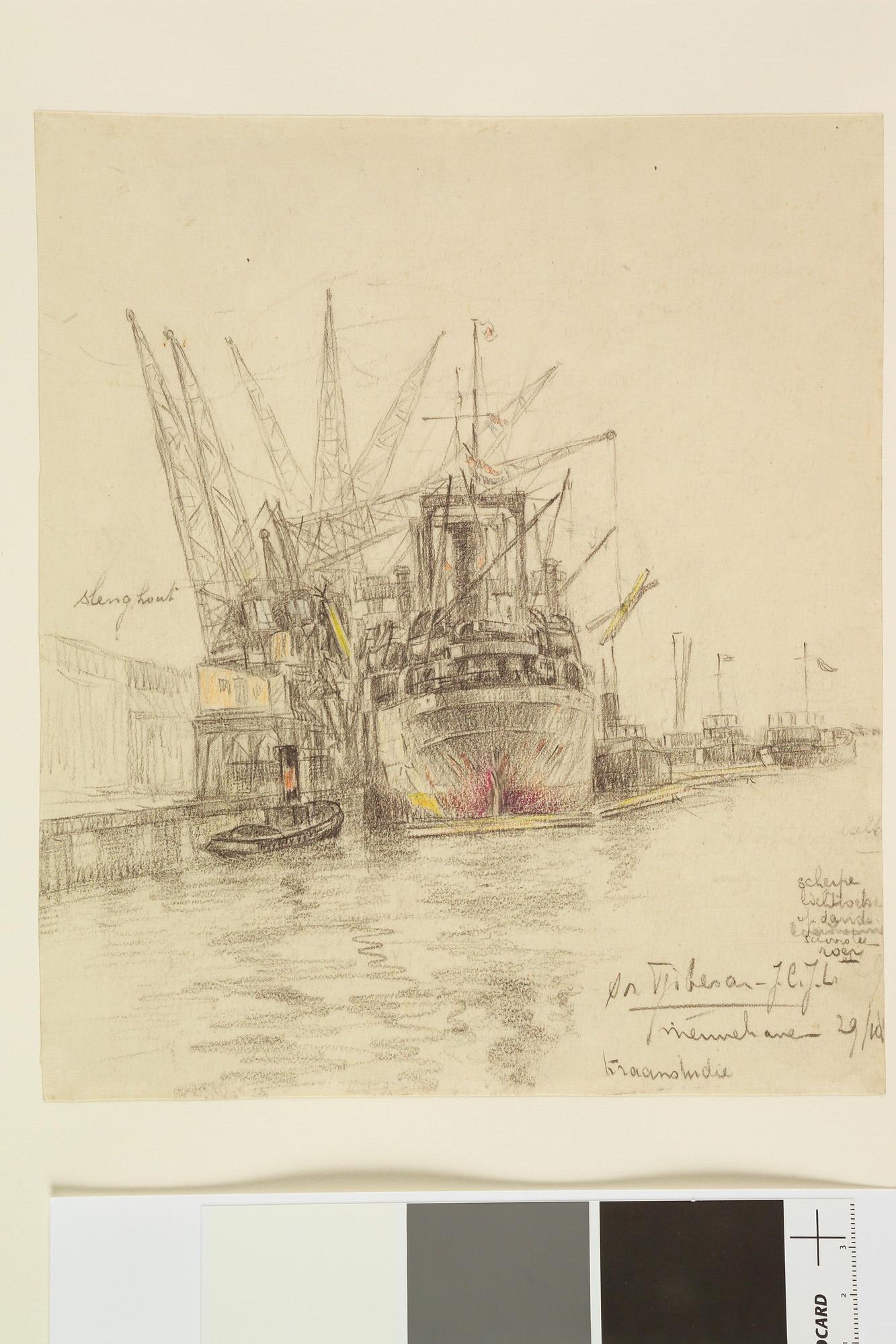 S.4824(05); Het vrachtschip ms. Tjibesan; tekening