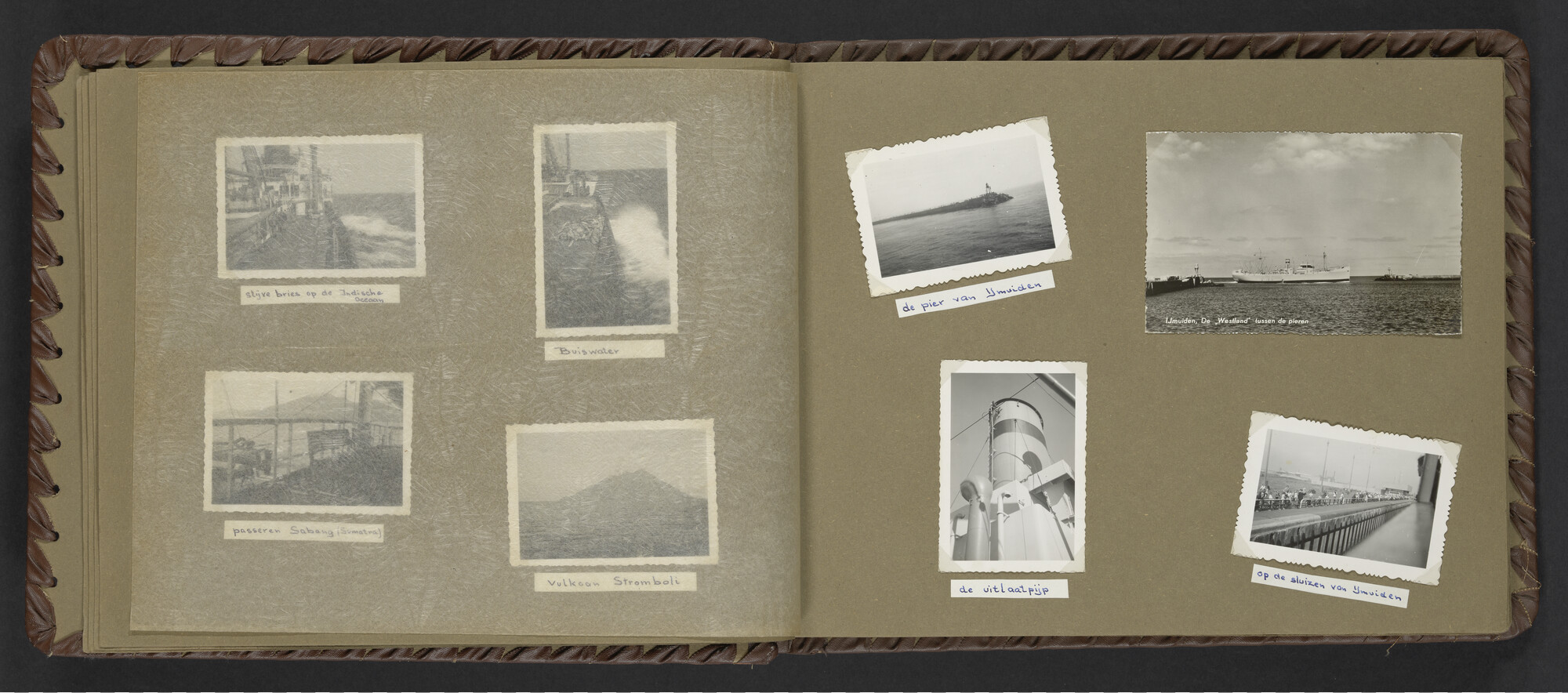 2024.0025; Fotoalbum van Hubrecht Timmerman over zijn koopvaardijtijd tussen 1950 en 1956; fotoalbum