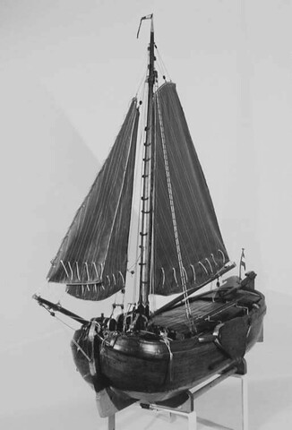 A.4940; Model van de tjalk De Drie Gebroeders; scheepsmodel