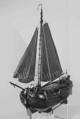 A.4940; Model van de tjalk De Drie Gebroeders; scheepsmodel