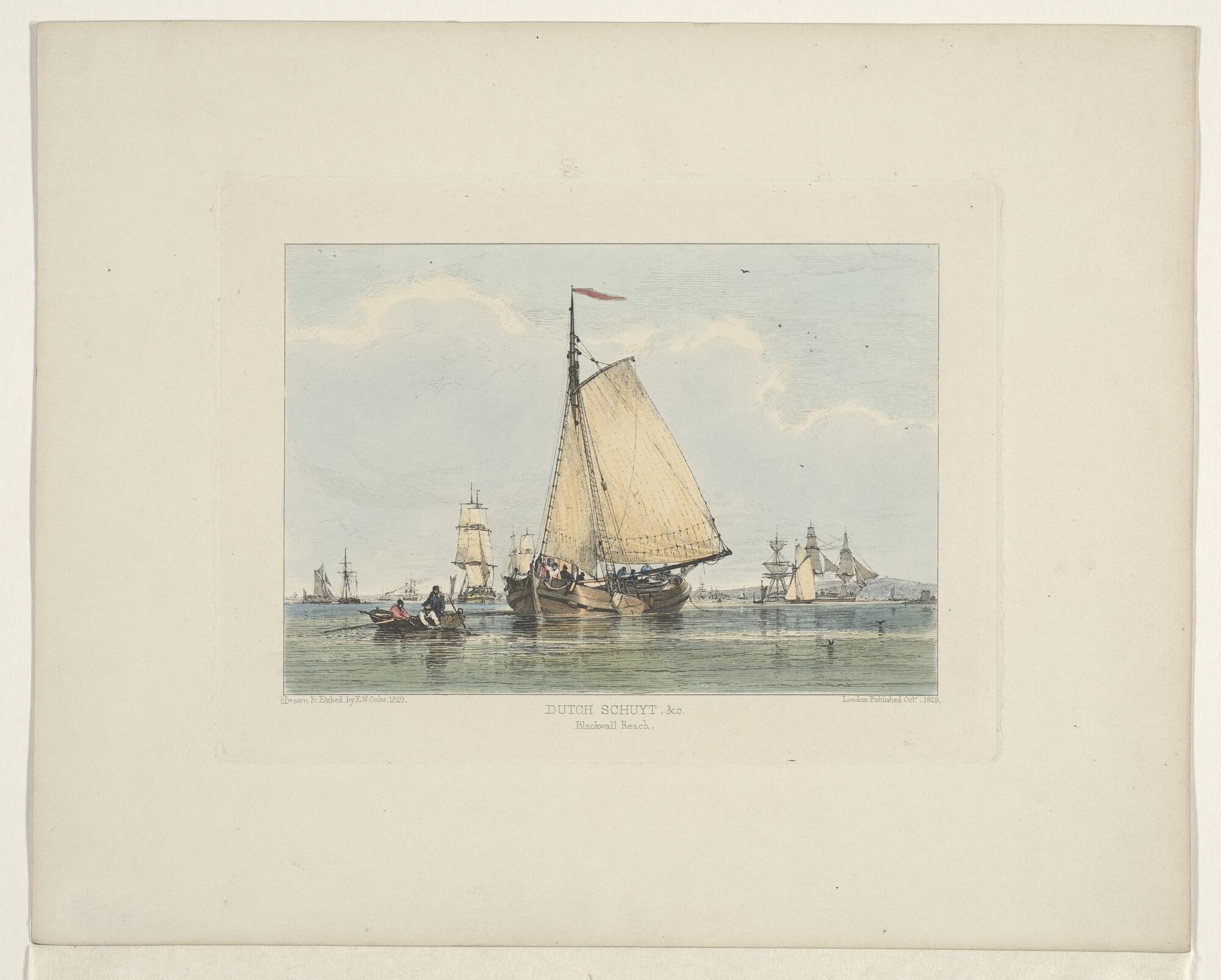 A.2427(04); Een schuit; prent