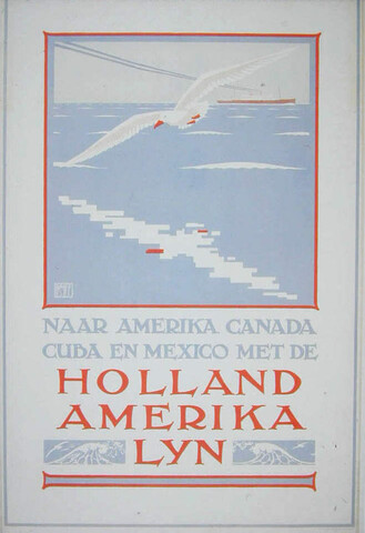 A.5399(10); 'Naar Amerika, Canada, Cuba en Mexico met de Holland-Amerika Lijn'; affiche