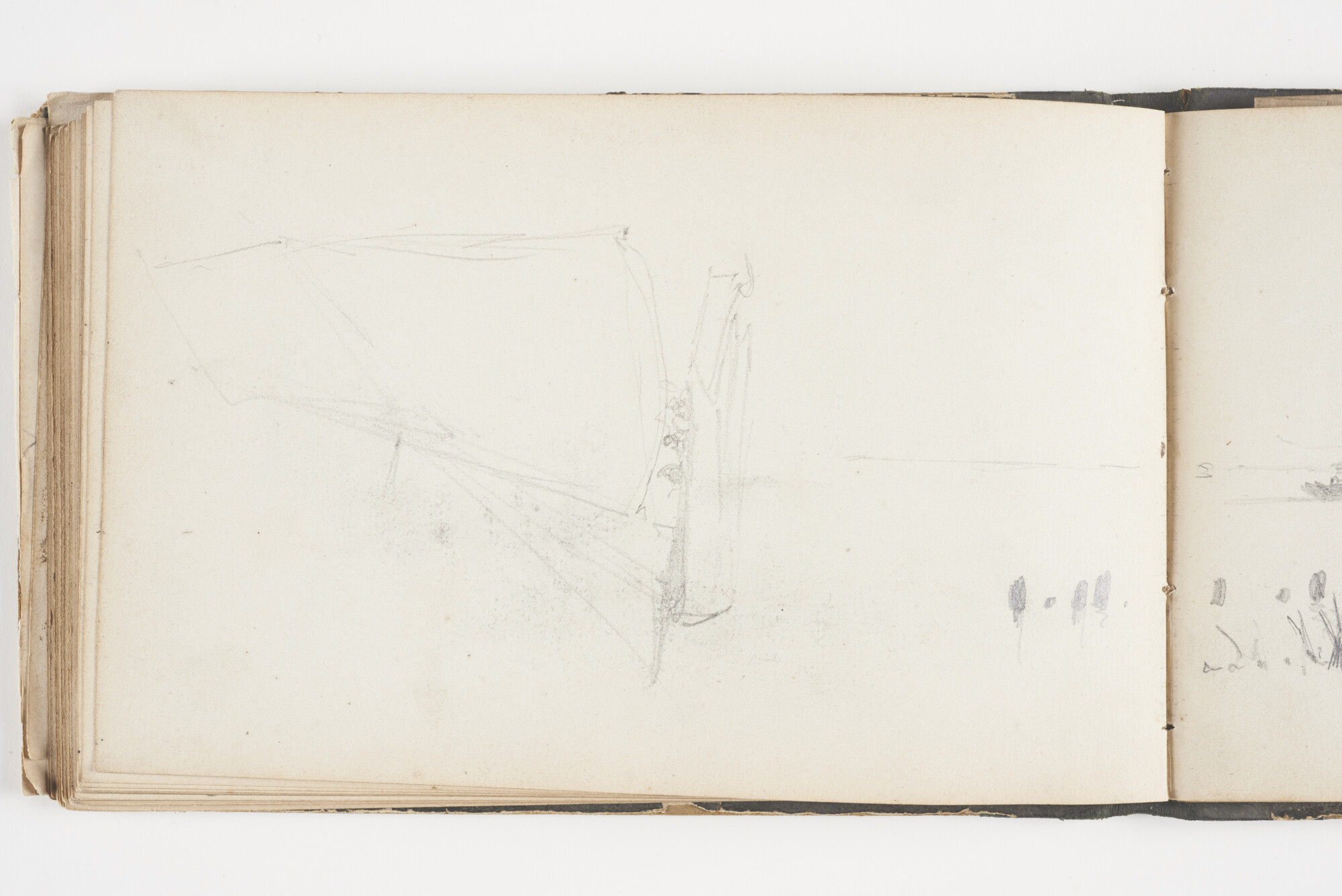 A.2019(02); Schetsboek met studies van binnenschepen en zeeschepen; schetsboek