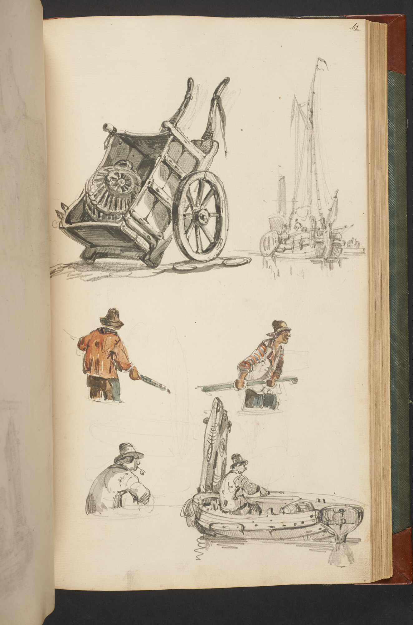 A.3222; Schetsboek met tekeningen door Albertus van Beest en Louis Meijer; schetsboek