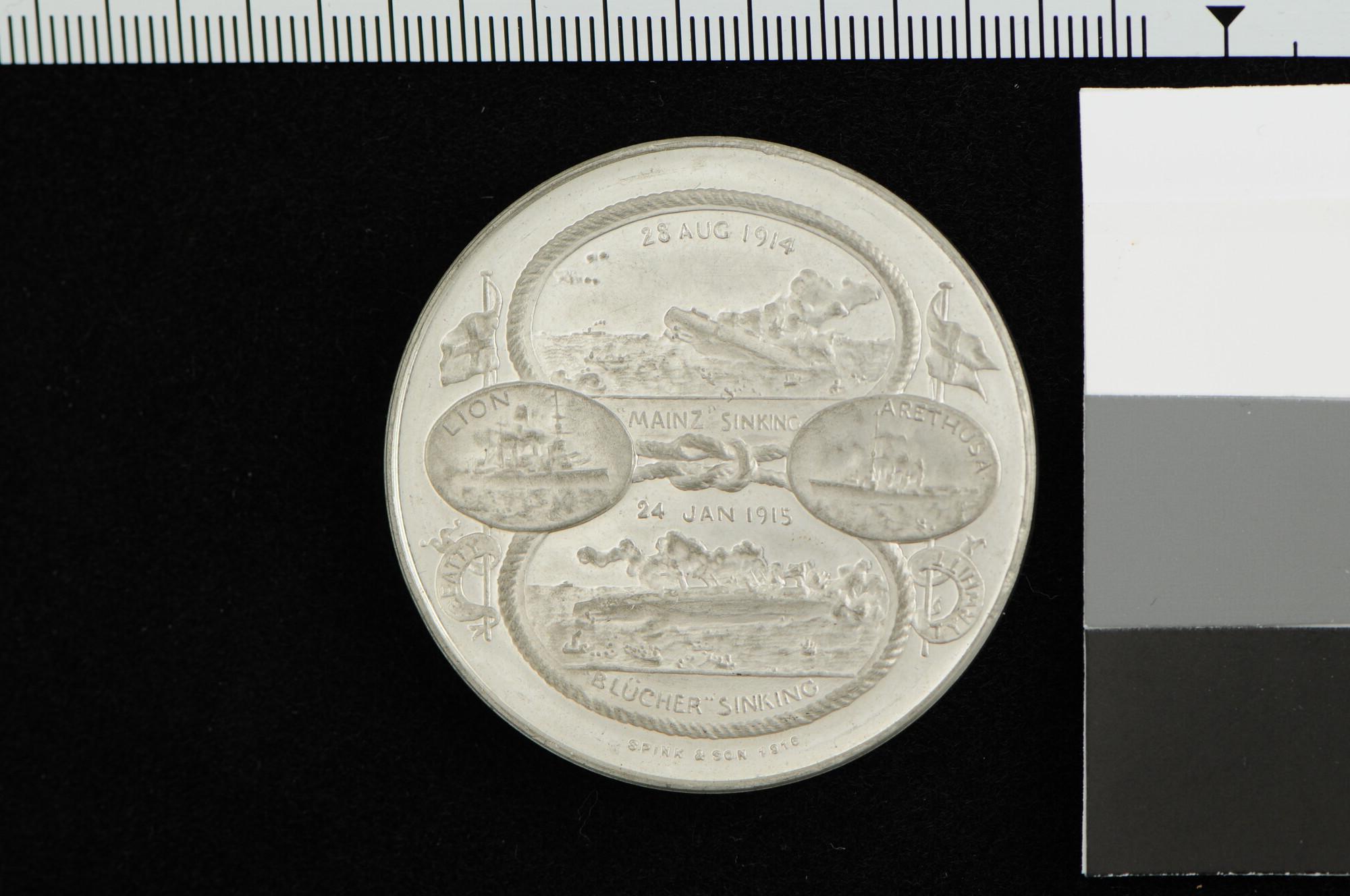 A.0041(26); Penning op de zeeslagen bij Helgoland en de Doggersbank, 1915; penning