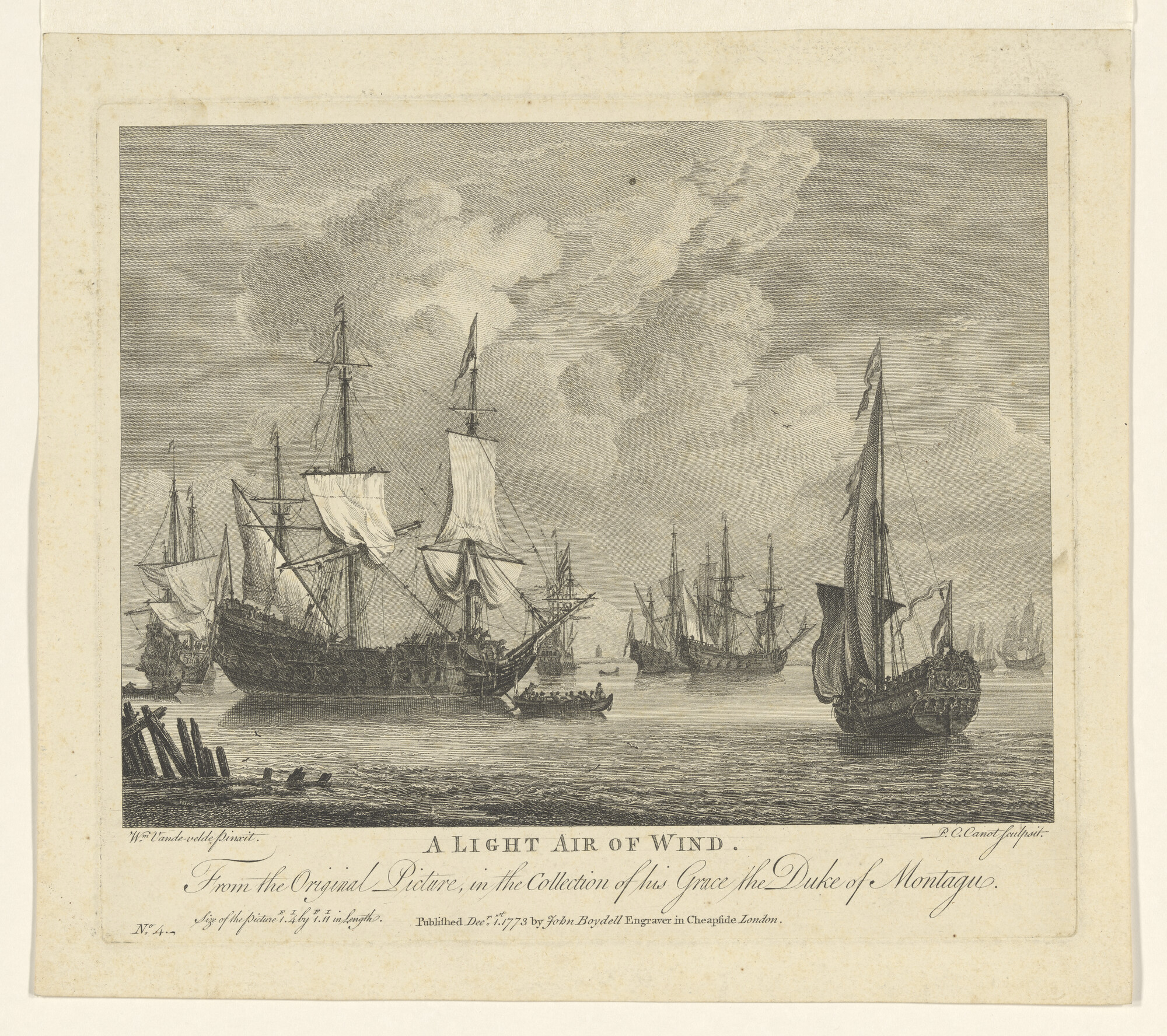 A.0149(0711); A light air of wind; prent