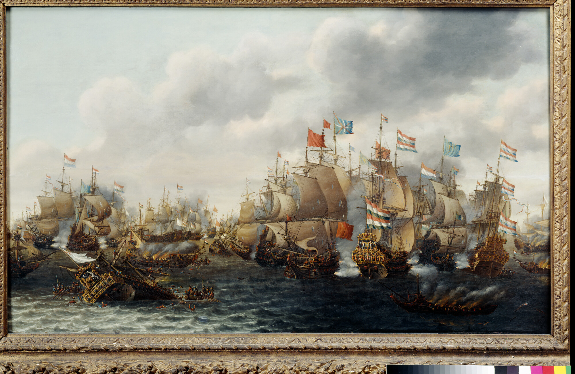 A.1200; De derde dag van de Vierdaagse Zeeslag, 13 juni 1666; schilderij