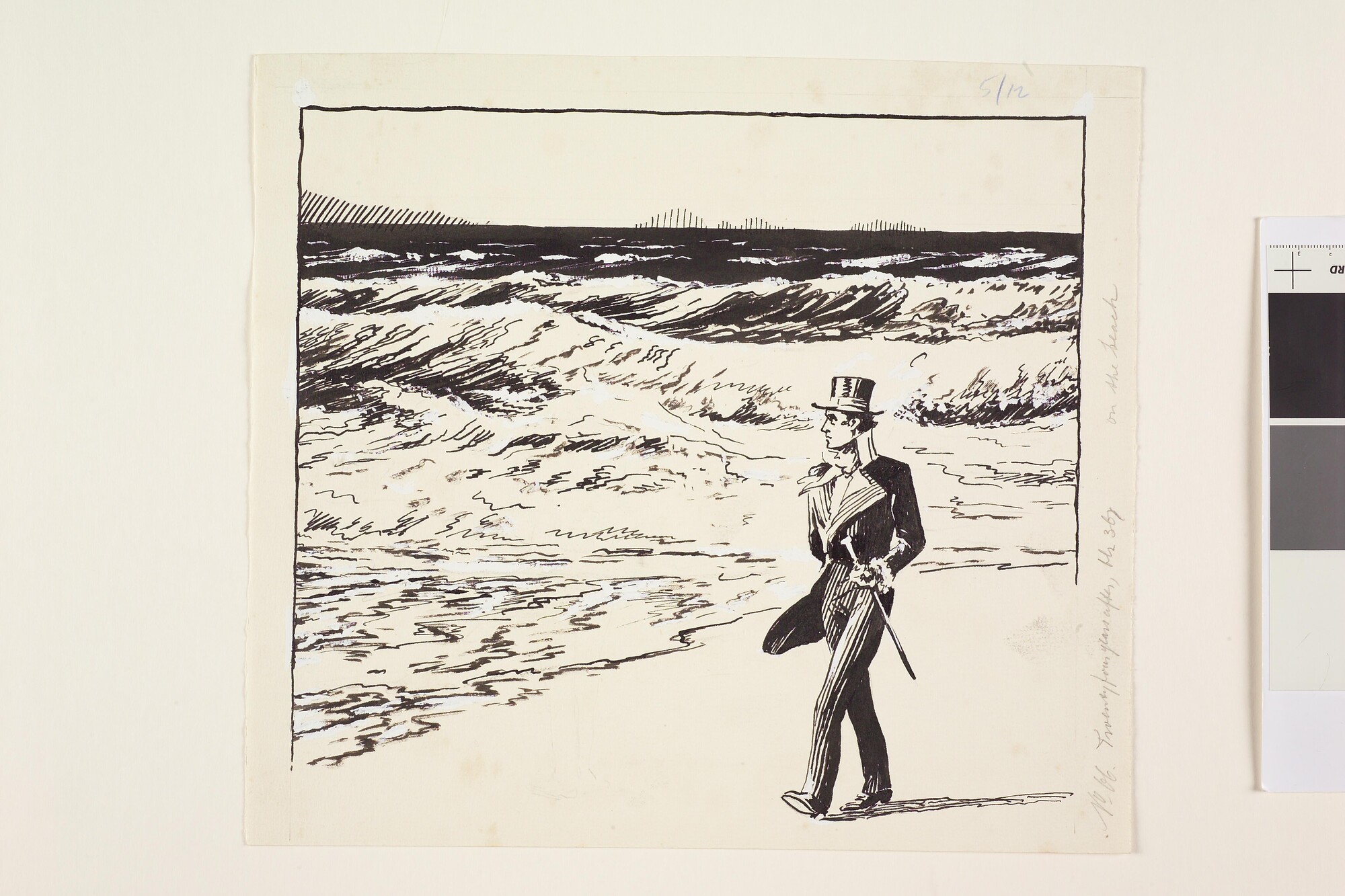 2006.0324; Aan het strand te Santa Barbara; tekening