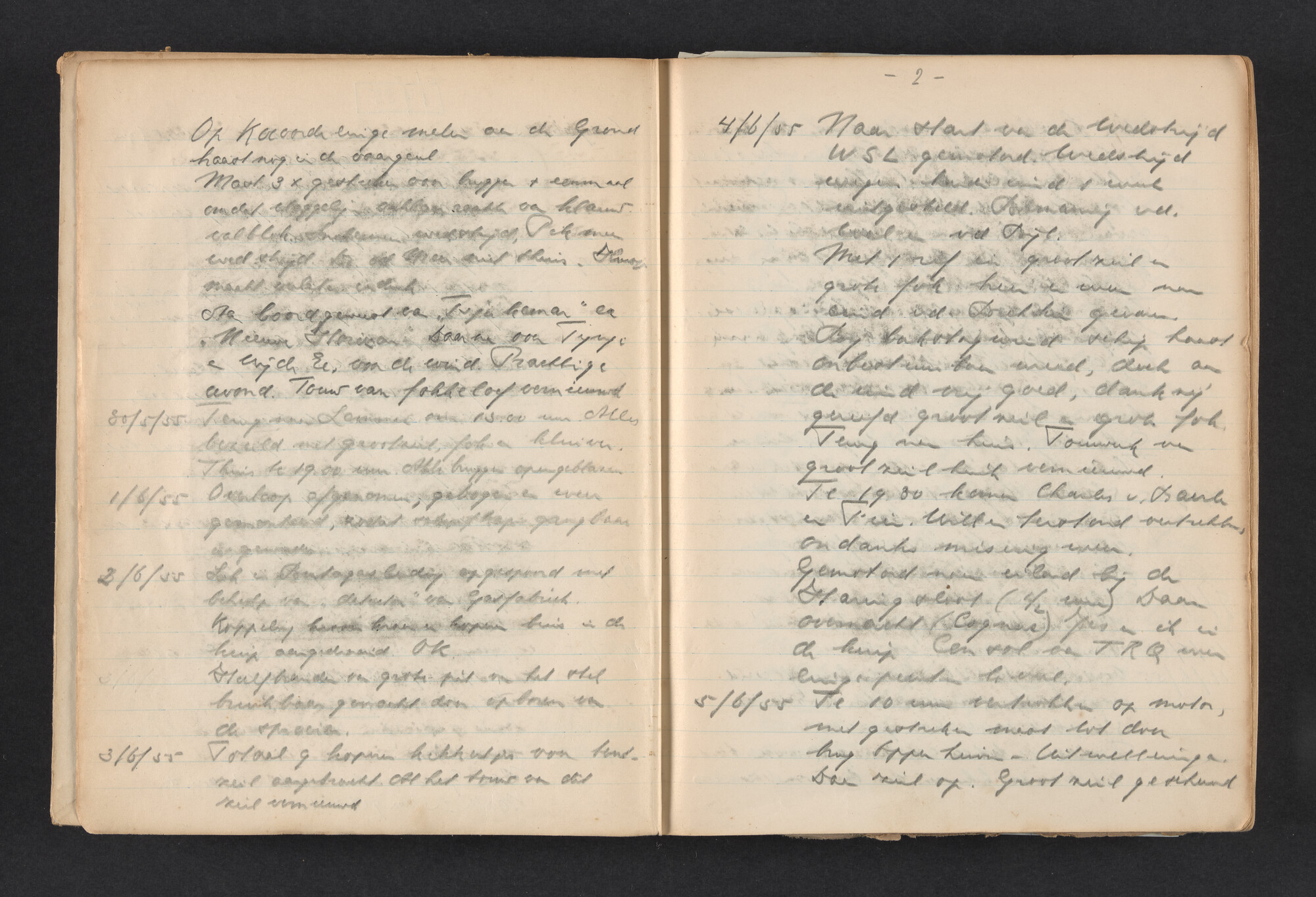 2017.0792; Logboek c.q. fotoalbum van reizen met zeeschouw Grutto in Nederland, 1955-1957; logboek