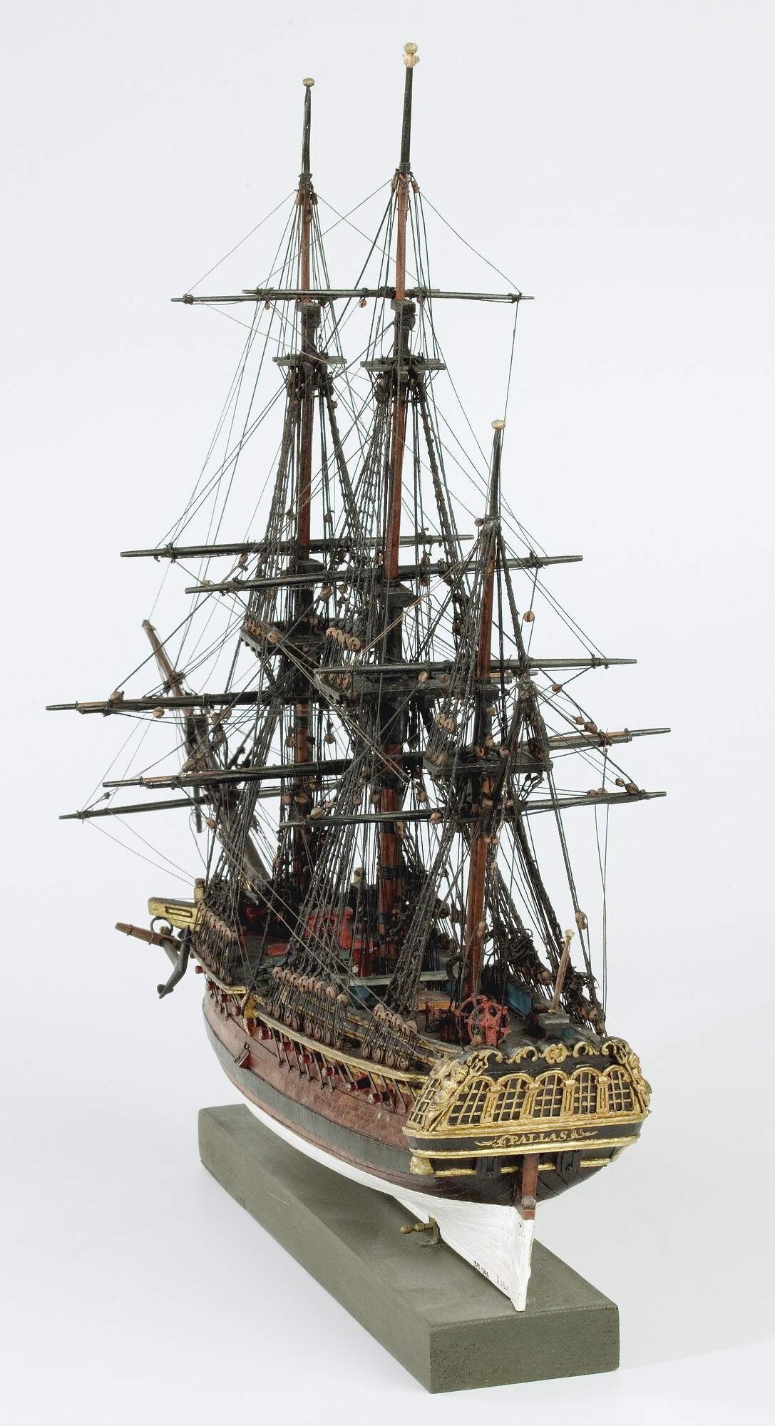 S.4516; Model van het fregat Pallas van 24 stukken; scheepsmodel