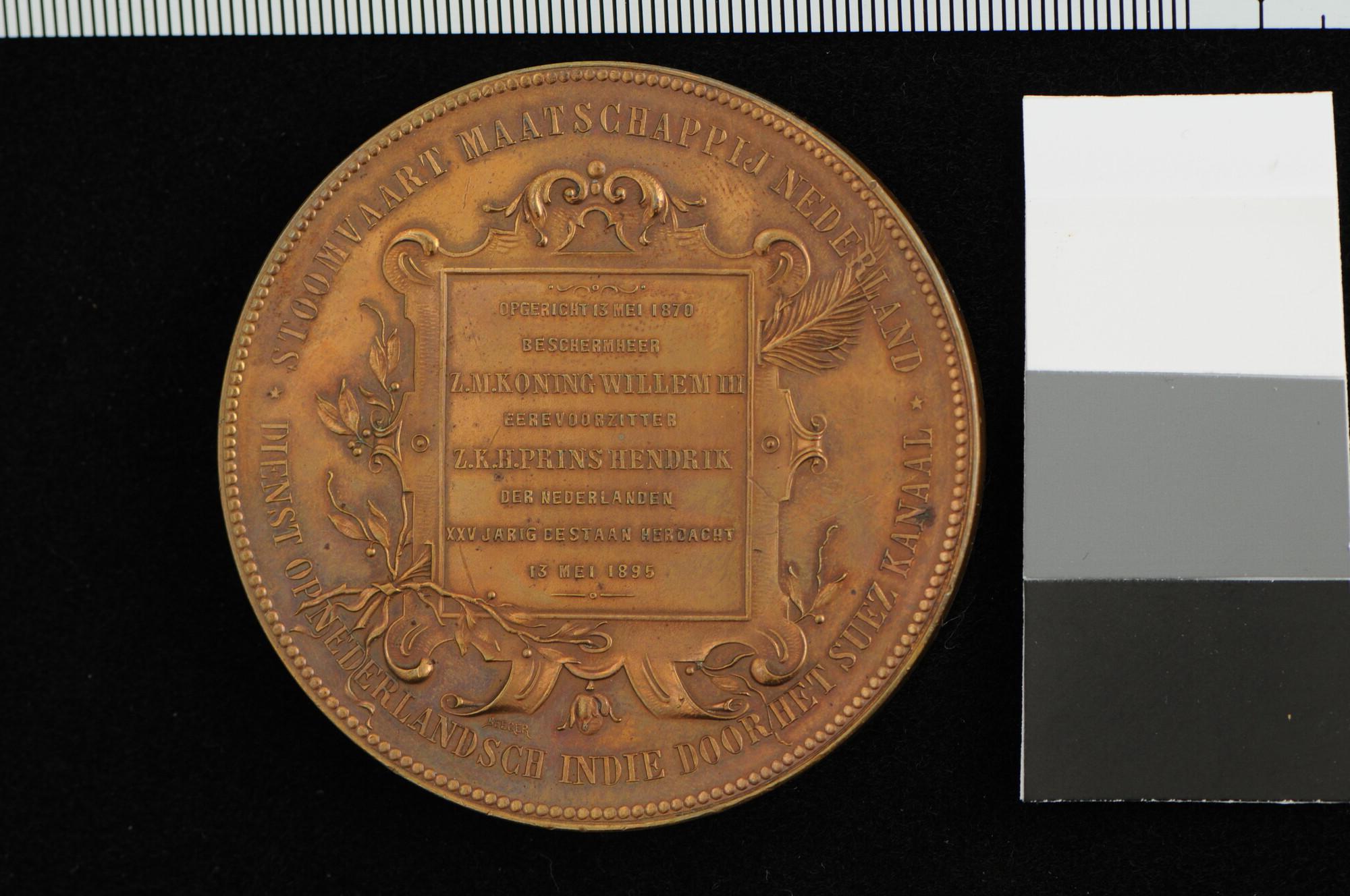 A.0041(20)1; Penning op het 25-jarig bestaan van de SMN, 1895; penning