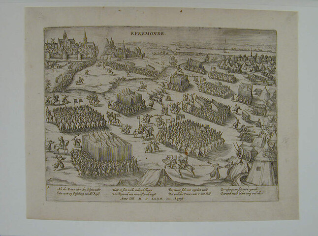 A.0145(027)119; Roermond door de Prins van Oranje ingenomen, 4 augustus 1572; prent