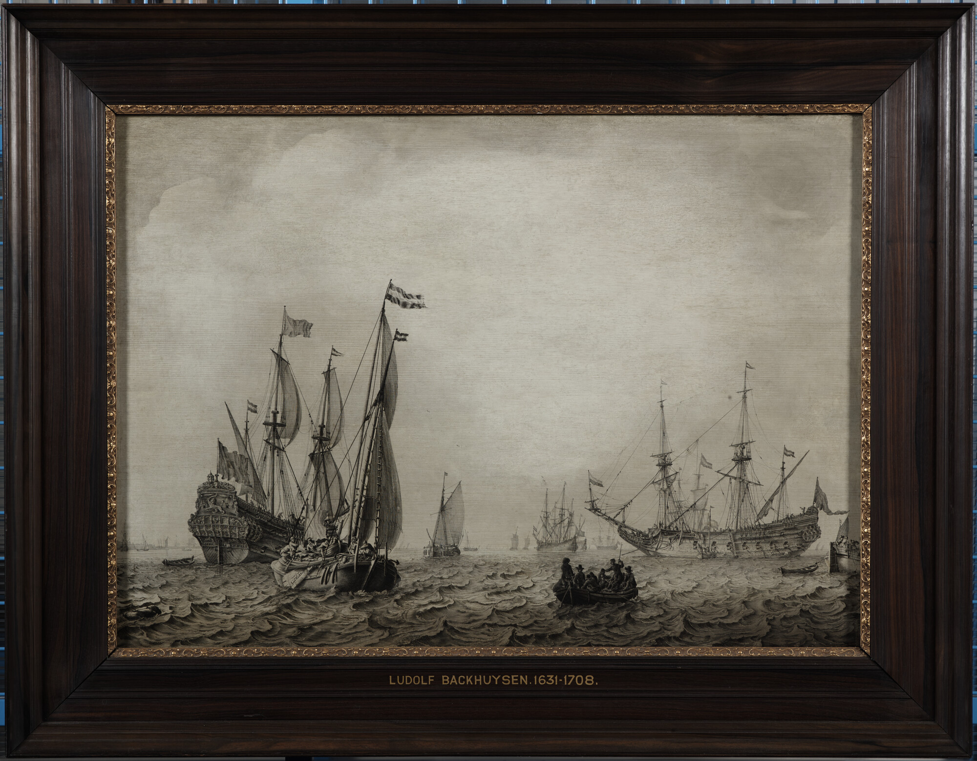 A.0033; Scheepvaart op de rede van Vlissingen; schilderij