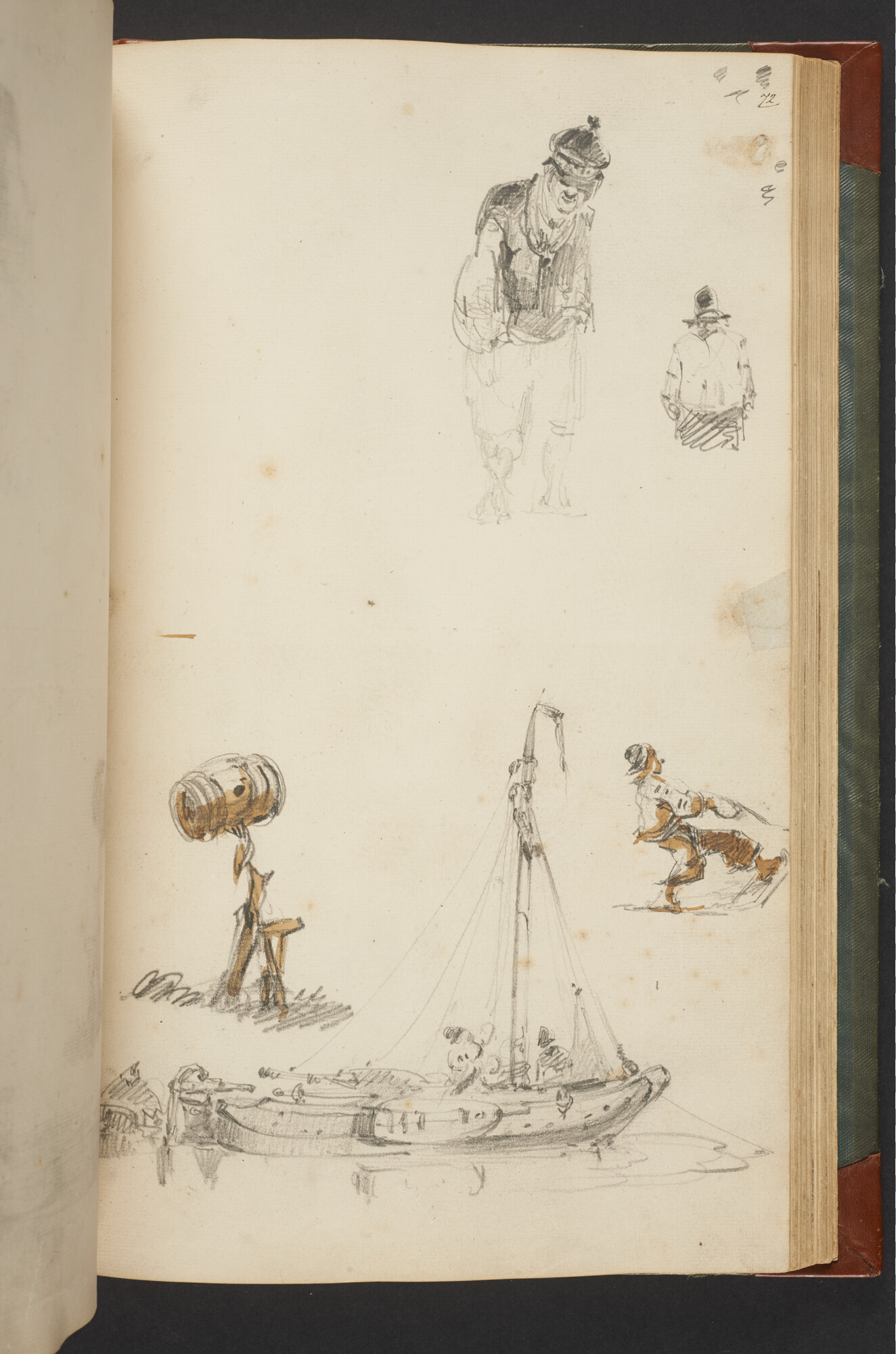 A.3222; Schetsboek met tekeningen door Albertus van Beest en Louis Meijer; schetsboek