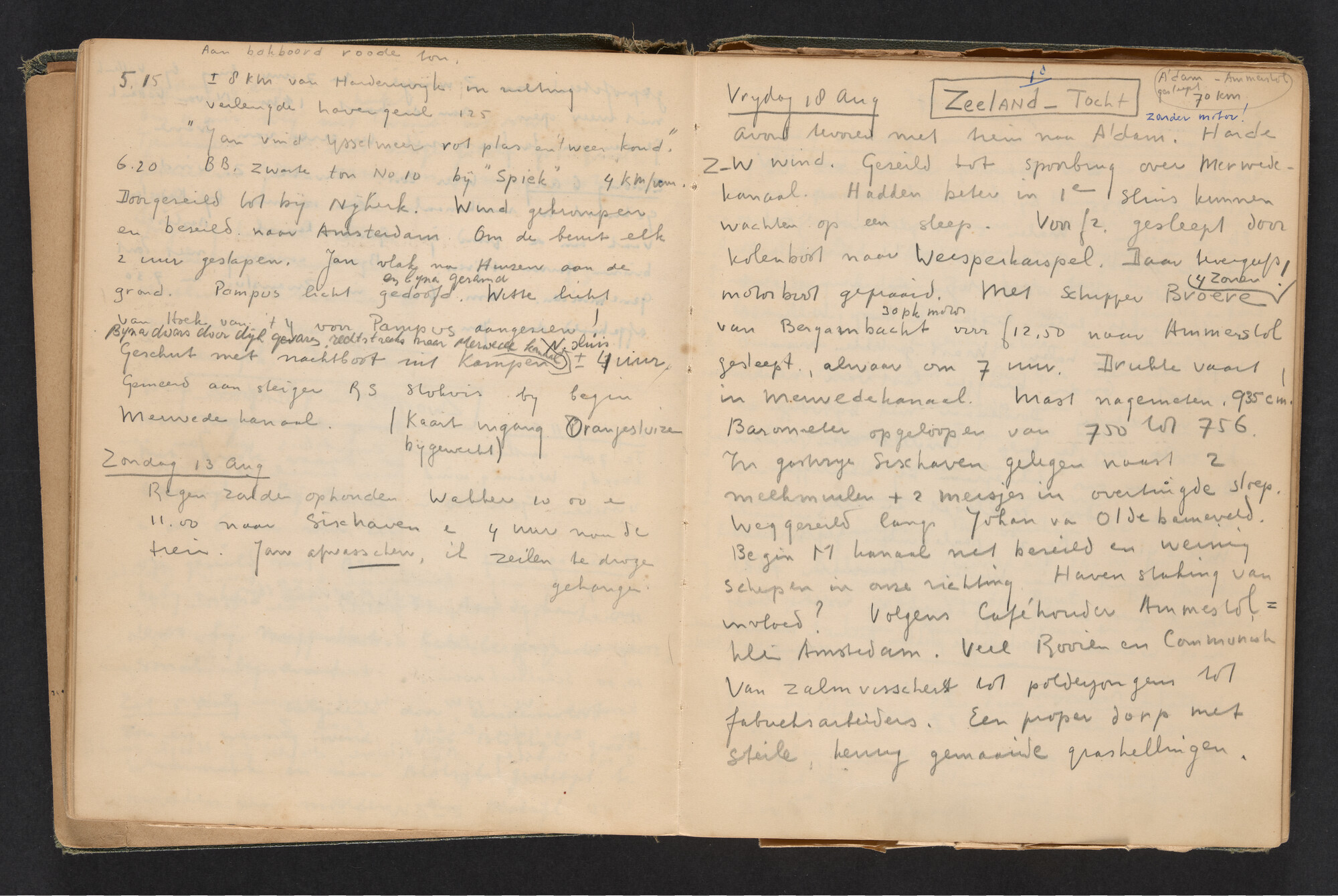 2017.0790; Logboek c.q. fotoalbum van reizen met zeeschouw Grutto in Nederland, 1949-1951; logboek