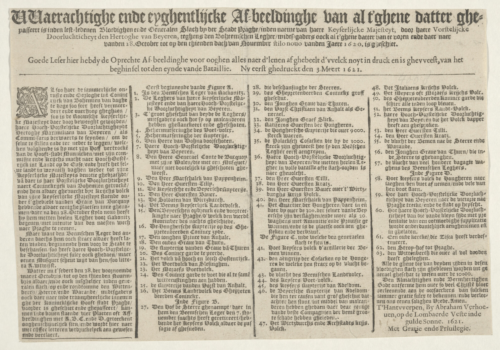 A.0145(027)367a; Gevechten bij Praag, tussen  28 oktober en 10 november 1620; prent