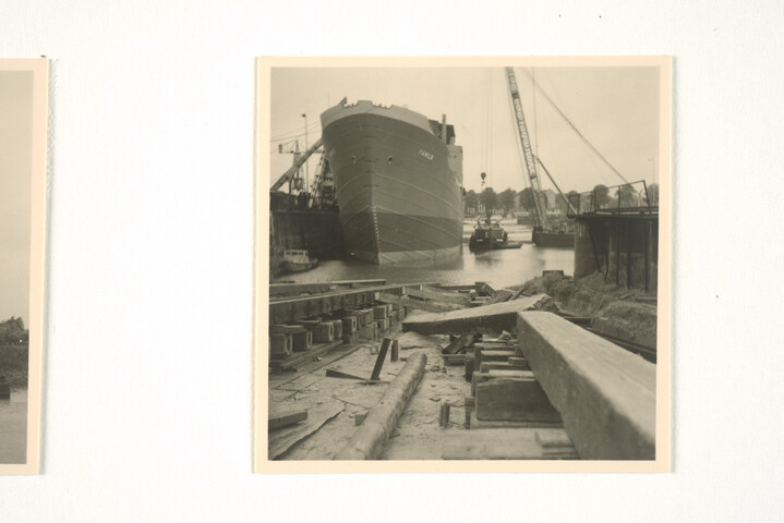 S.5219(12)0610; Foto's van de bouw van het Finse vrachtschip ss. 'Pamilo' voor Enso Gutzeit te Helsinki bij de ASM-werf; fotoreportage