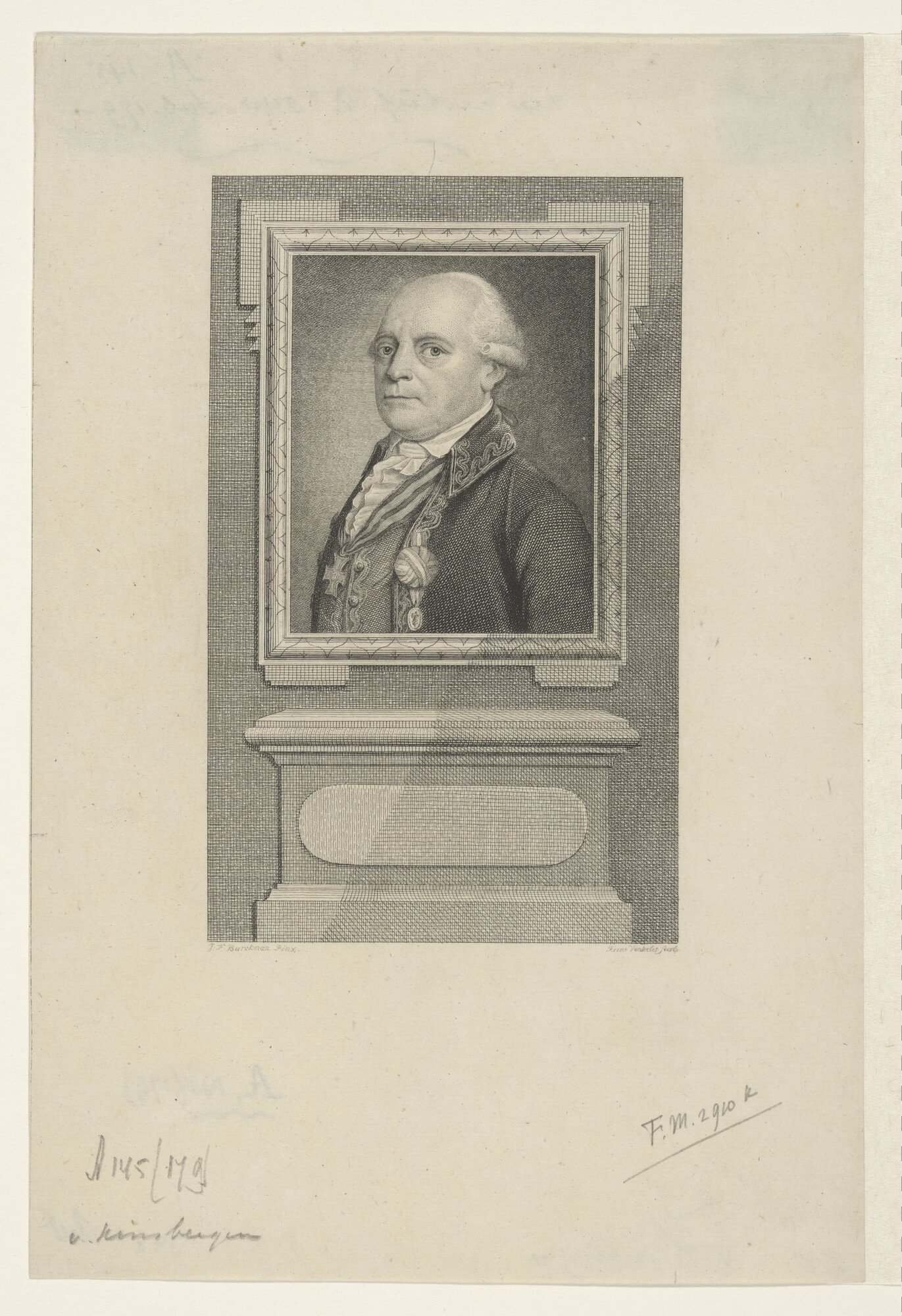 A.0145(179)8; Portret van schout-bij-nacht Jan Hendrik Ridder van Kinsbergen; prent
