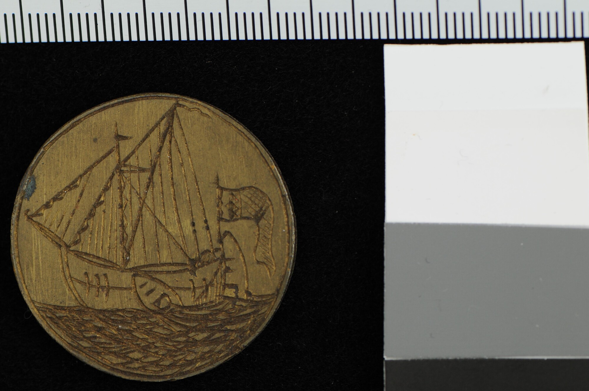 A.0023(125)1; Gildepenning van het Klein Binnenlandsvaardersgilde; gildepenning