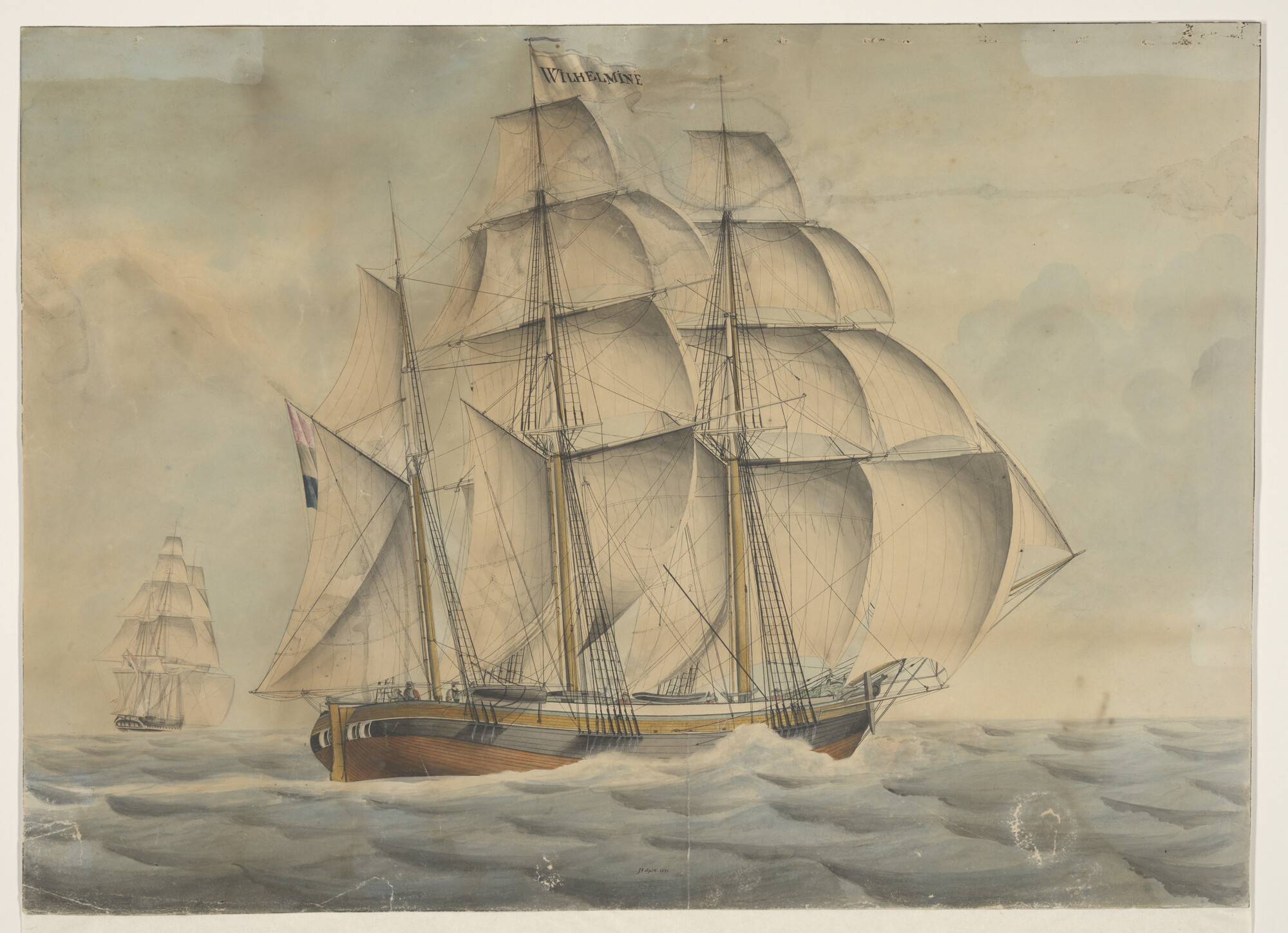 A.0149(0455); De brik Wilhelmine; tekening