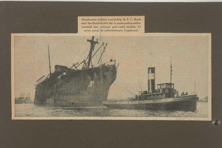 2001.1755; Omslag met vele foto's en knipsels van meest bergingsactiviteiten door Reederij v/h Gebroeders Goedkoop te Amsterdam in de periode 1929 / 1949; omslag