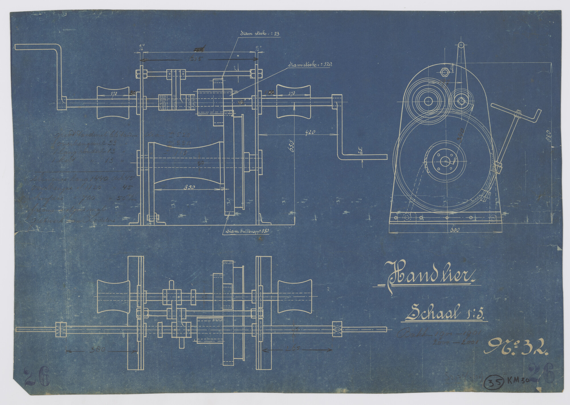 S.2175(4626); Handlier; technische tekening