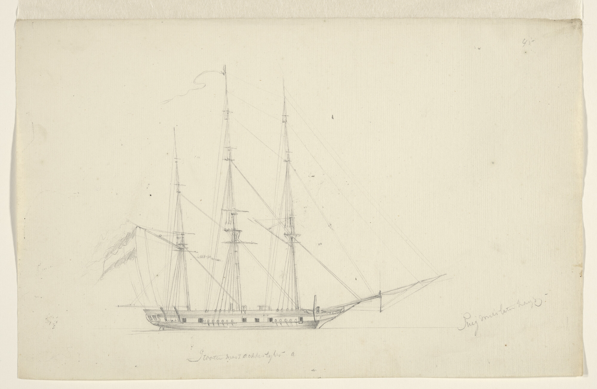 S.4005(06)083; Het linieschip Zr.Ms. 'Wassenaar'; tekening