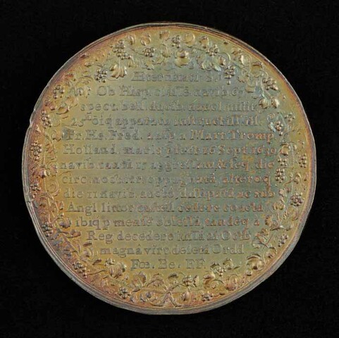 A.0023(105); Penning op de overwinning op de Spanjaarden bij Duins door Maarten Tromp, 1639; penning