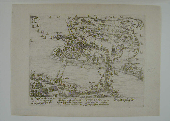 A.0145(027)321; Krijgslist der Spanjaarden om de schansen bij Hulst te winnen, 1 augustus 1596; prent