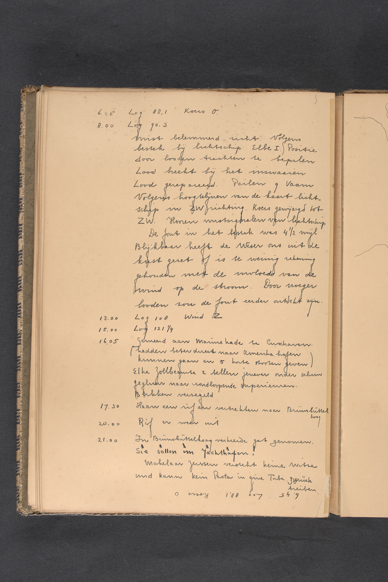 2017.0789; Logboek c.q. fotoalbum van een reis met zeilkotter Bellatrix naar Denemarken, 1937; logboek