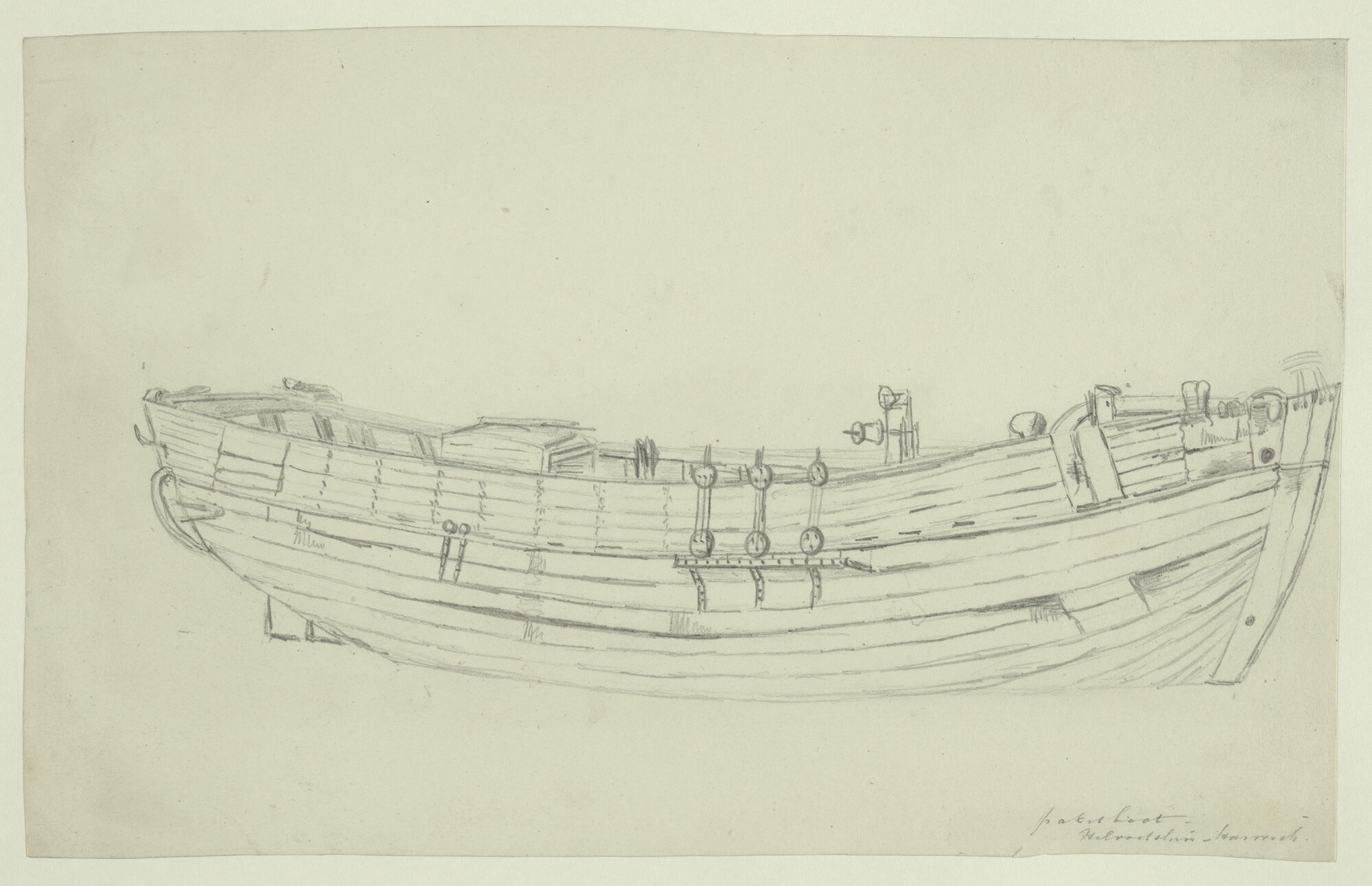 A.0151(075); De paketboot Hellevoetsluis - Harwich; tekening