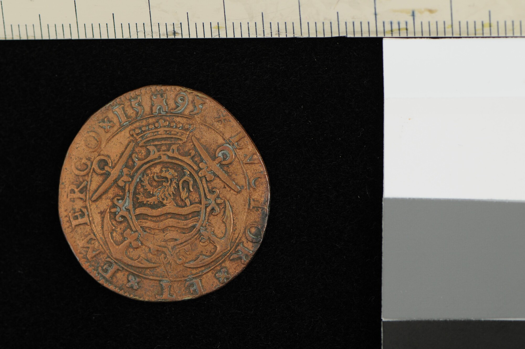 A.0023(038); Rekenpenning op het vertrouwen op God, 1595; jeton