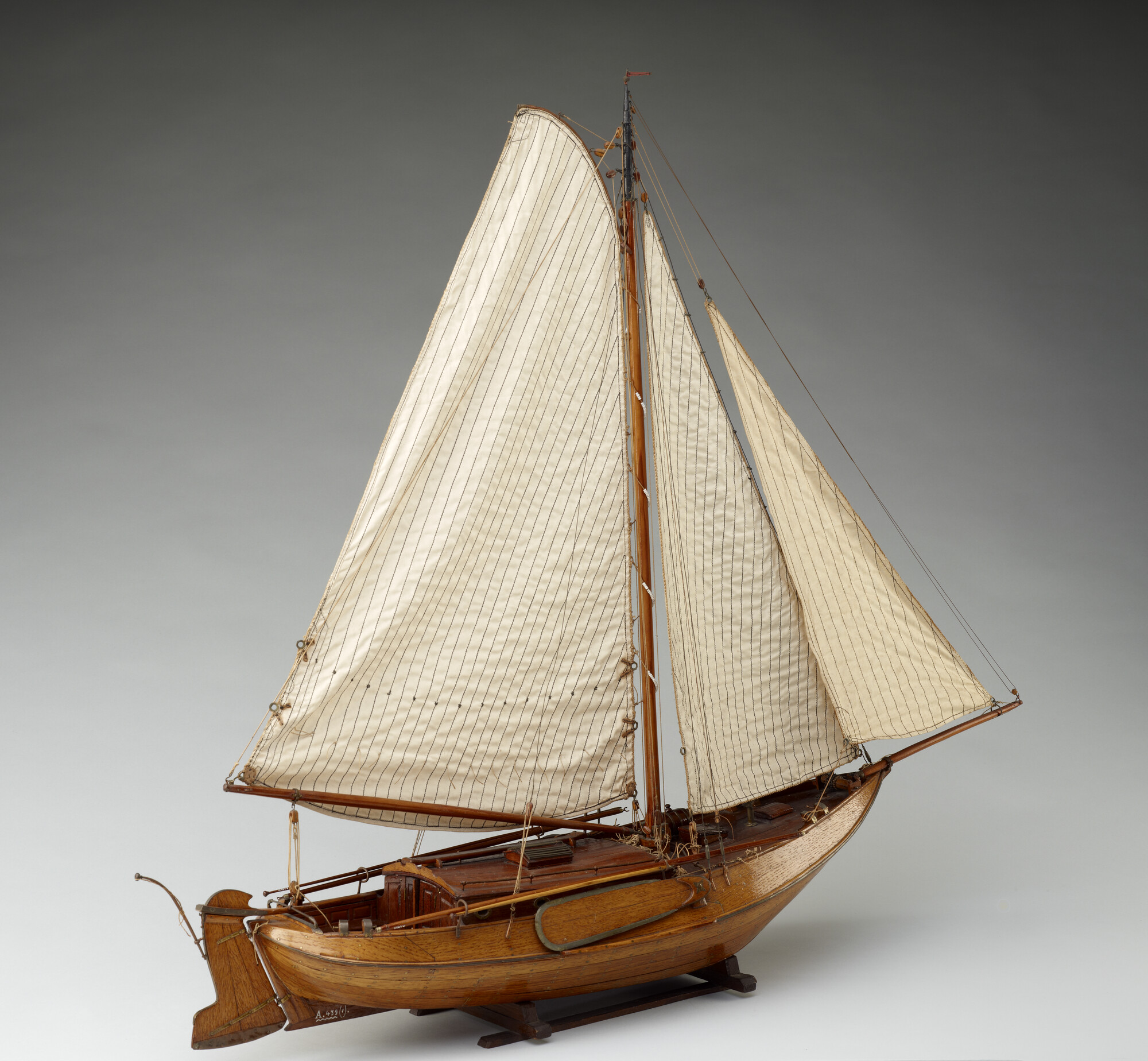 A.0439(01); Model van het hoogaarsjacht Oscar en Virginie; scheepsmodel