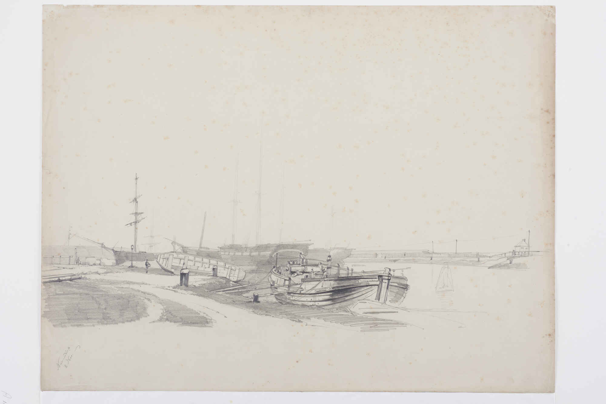 A.1136(02)d; De haven van het Nieuwe Diep te Den Helder; tekening