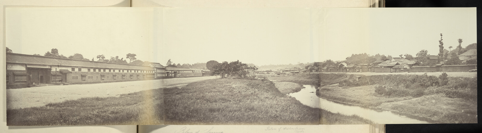 S.3628(03)033; Panoramafoto van de residentie (Yashiki) van de Daimyo van Arima in Edo (Tokyo); foto