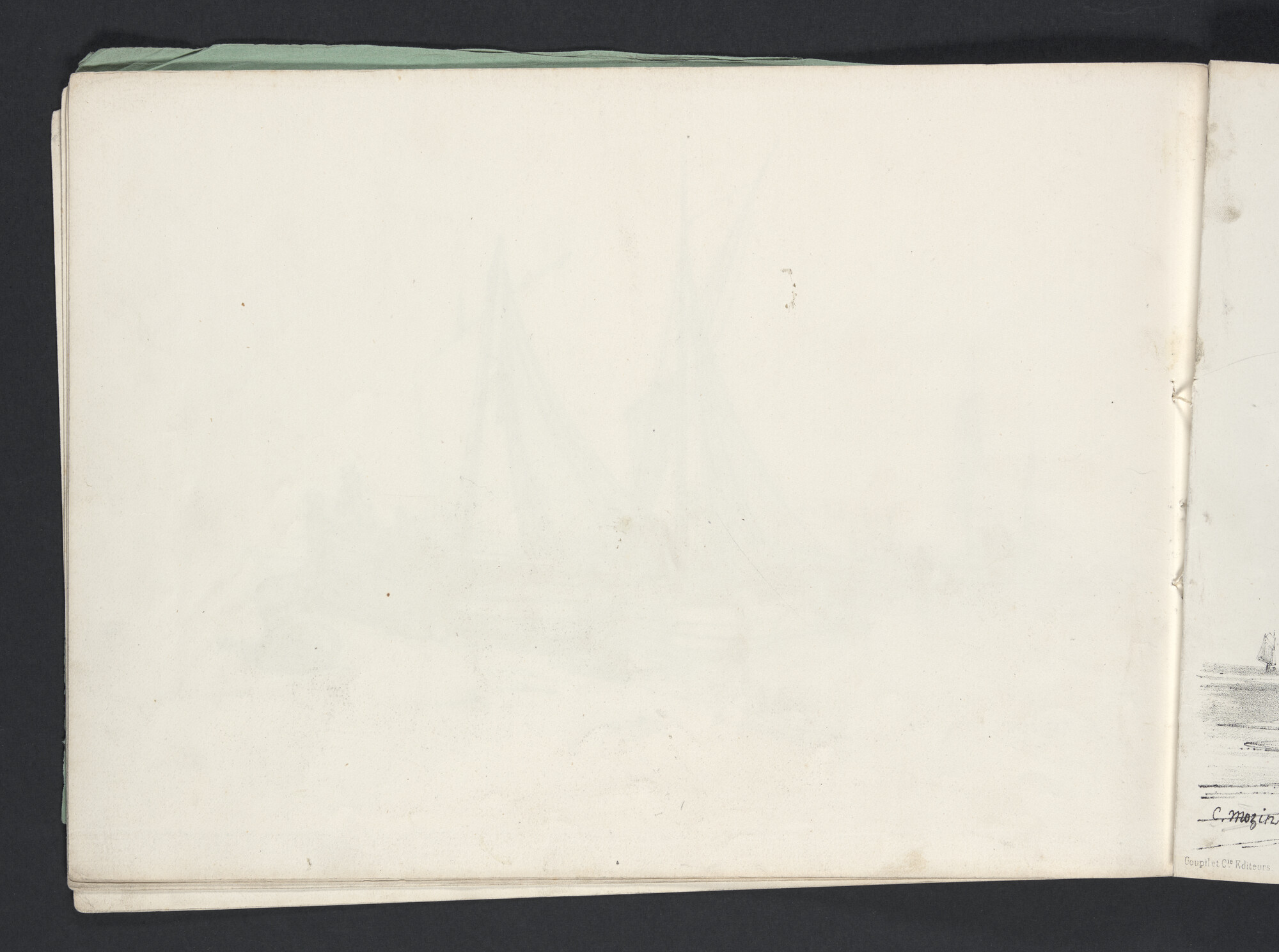 2023.0407; Prentenboek met scenes rond diverse vissersschepen en sloepen; prentenboek