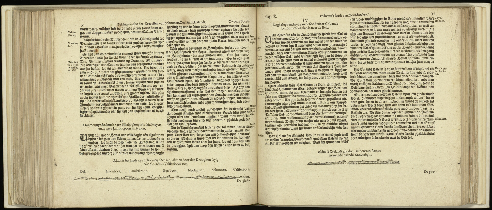 S.1496 [kaart 107]; Beschrijving en kustaanzicht van Zuidwest-Zweden; kaart