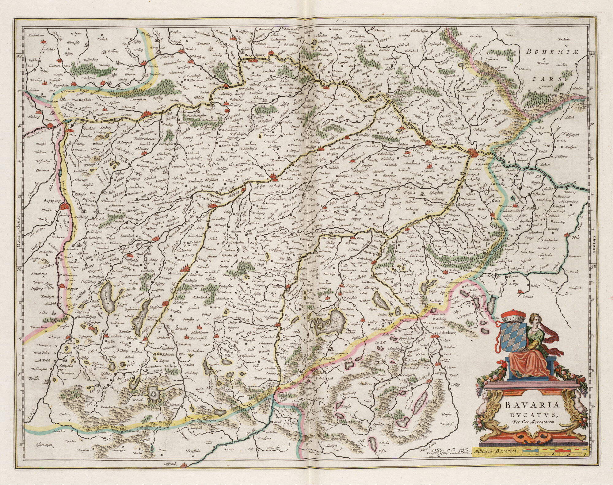 S.1034(02) [kaart 076]; Kaart van Beieren; landkaart