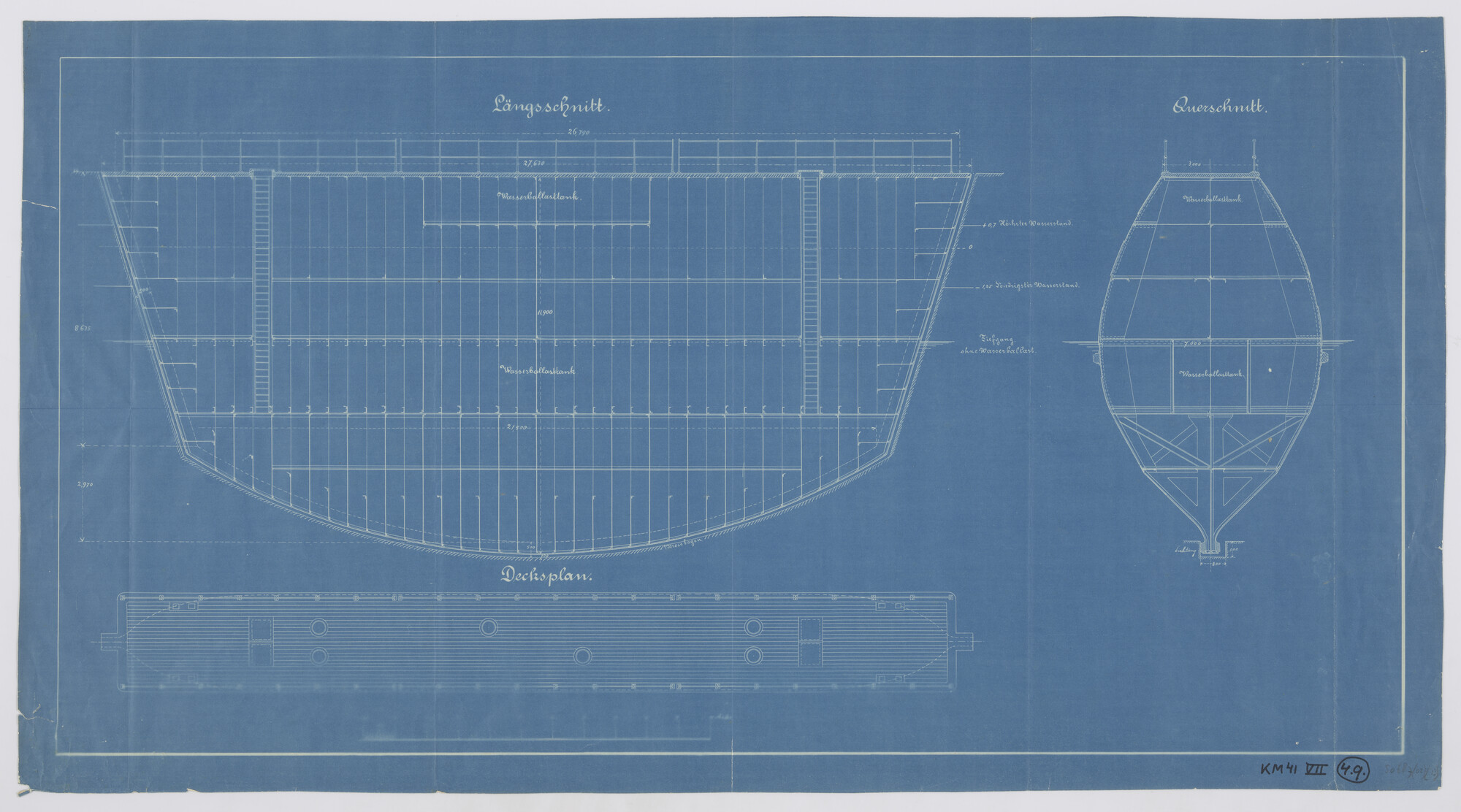 S.0687(02)(13); Doorsneden en aanzicht van een schipdeur (bateau-porte) voor een droogdok; technische tekening