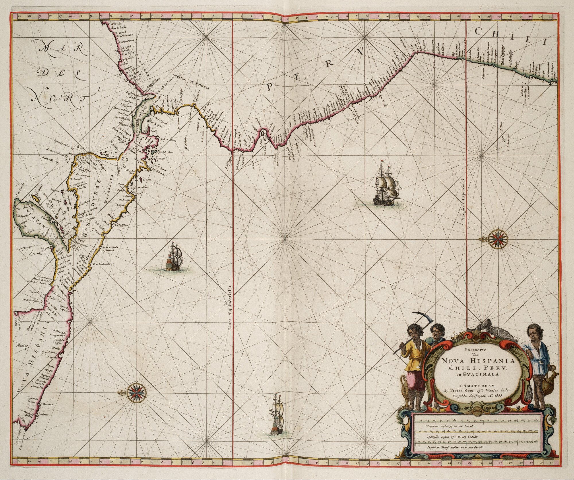S.1034(17) [kaart 041]; Zeekaart van de westkust van Midden Amerika; zeekaart