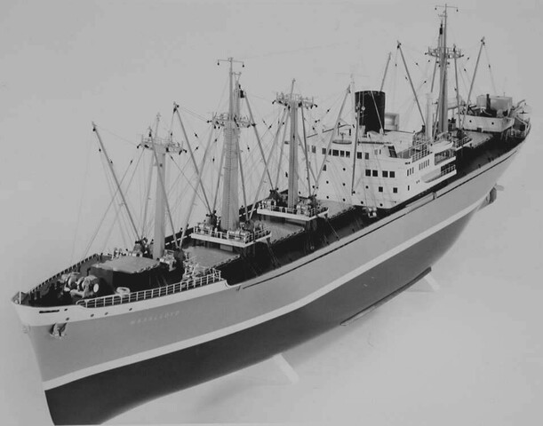 A.5661; Model van het vrachtschip ms. Maaslloyd; scheepsmodel