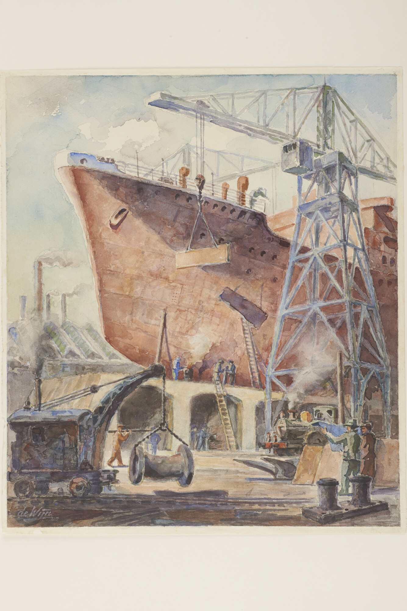 A.5290(04); Schip in aanbouw; tekening