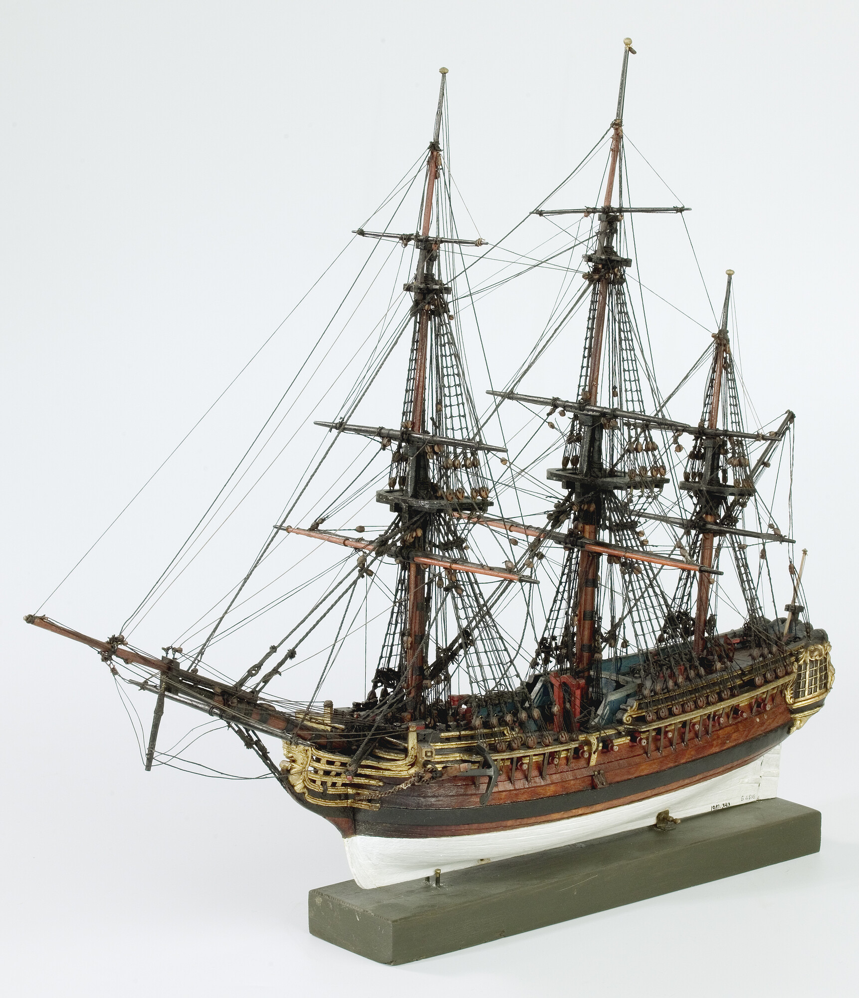 S.4516; Model van het fregat Pallas van 24 stukken; scheepsmodel